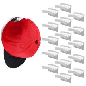 Modern JP Adhesive Hat Hooks for Wall (16-Pack) - Minimalist Hat Rack Design